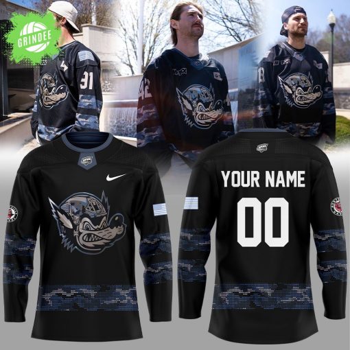 Huntsville Havoc Military Night Jersey Custom Name, Number – Personalized Hockey Jersey