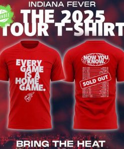 Indiana Fever 2025 Tour Official T-Shirt