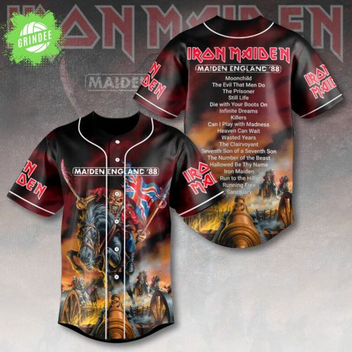 Iron Maiden England ’88 Vintage Baseball Jersey