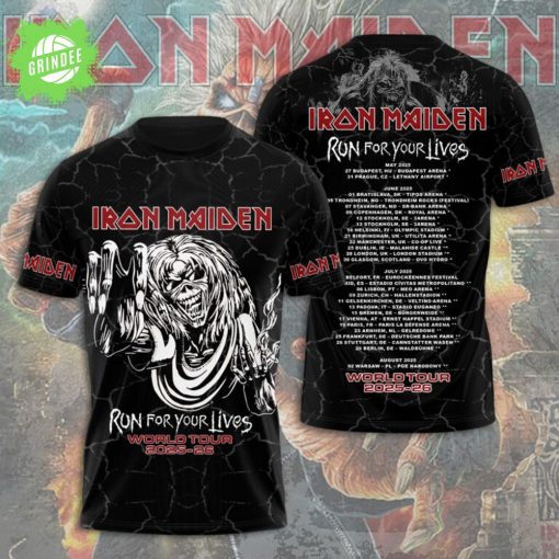Iron Maiden World Tour 2025–26 3D Graphic T-Shirt