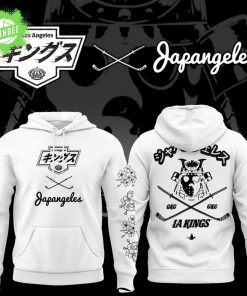 Japangeles x Los Angeles Kings White Hoodie 2025 – Limited Edition Hockey Apparel