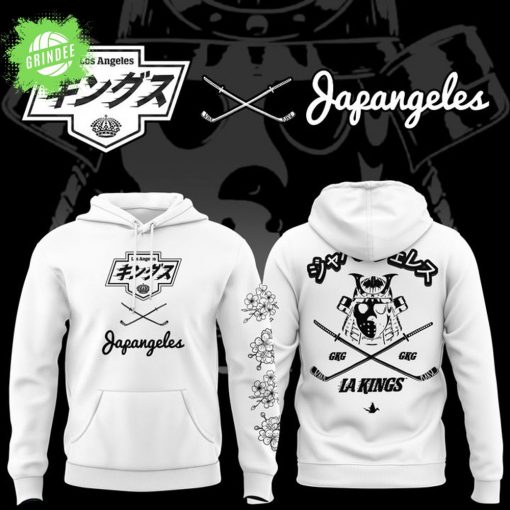 Japangeles x Los Angeles Kings White Hoodie 2025 – Limited Edition Hockey Apparel