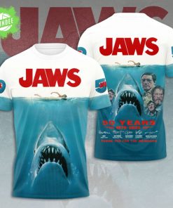 Jaws 50 Years 1975–2025 Anniversary 3D T-Shirt