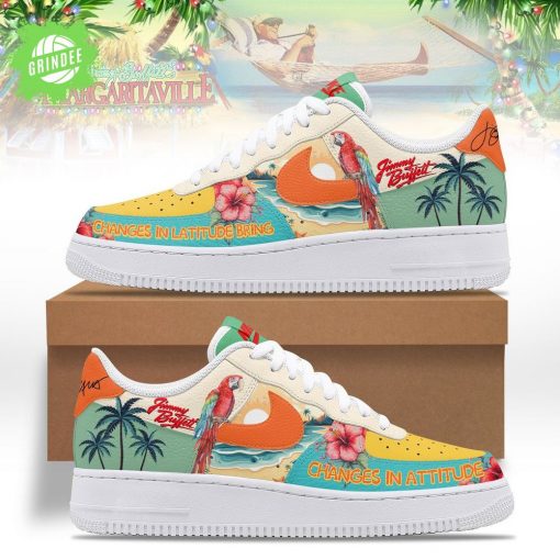 Jimmy Buffet “Change in Attitude” Premium AF1 Sneakers – Chill Vibe Design