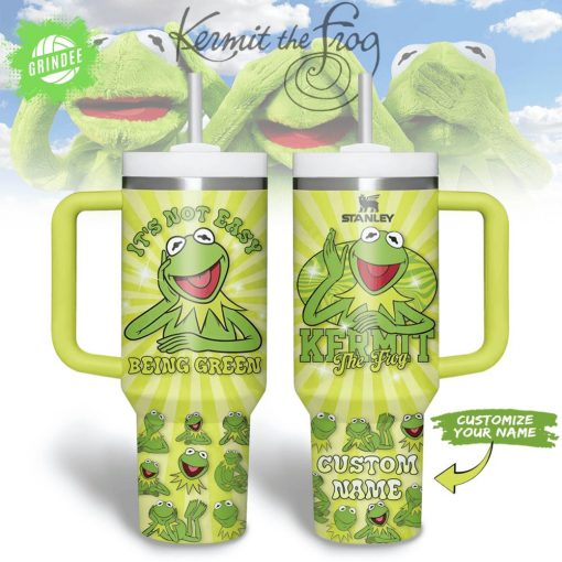Kermit The Frog It Is Not Easy Being Green 40oz Tumbler With Handle – Muppet Collectors Cup