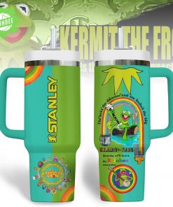 Kermit the Frog “Rainbow Connection” 40oz Tumbler – Custom Handle Design