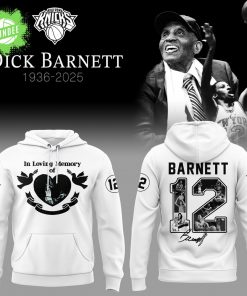 Knicks In Loving Memory of Dick Barnett 2025 White Hoodie