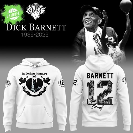 Knicks In Loving Memory of Dick Barnett 2025 White Hoodie