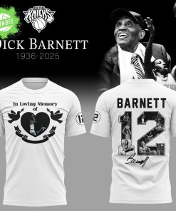 Knicks In Loving Memory of Dick Barnett 2025 White Tshirt