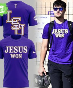 LSU Baseball Jesus Won Blue T-Shirt
