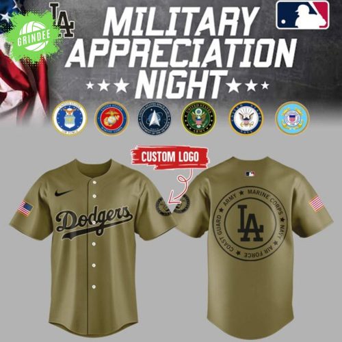 Limited Edition Dodgers x Military Appreciation Night Custom Logo 2025 Baseball Jersey – Support Our Troops MLB Edition