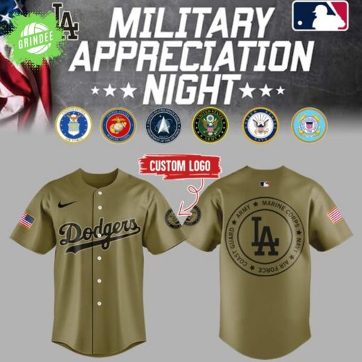 Limited Edition Dodgers x Military Appreciation Night Custom Logo 2025 Baseball Jersey – Support Our Troops MLB Edition
