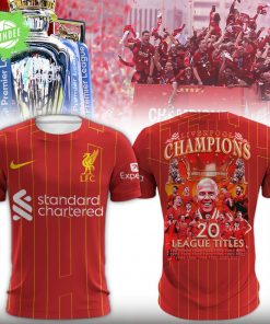 Liverpool FC Champions Kings Of The Premier League 2025 T-Shirt