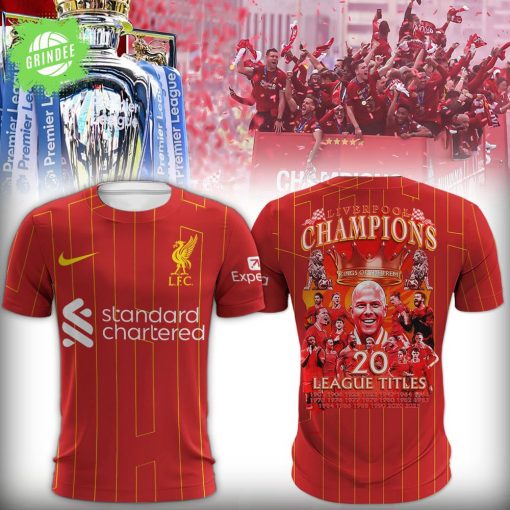 Liverpool FC Champions Kings Of The Premier League 2025 T-Shirt