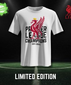 Liverpool FC Premier League Champions 2024–25 White Shirt