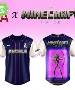 Los Angeles Angels x Minecraft Movie Skeleton Night Jersey – Limited MLB Edition