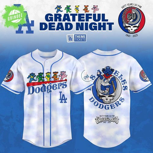 Los Angeles Dodgers Grateful Dead 60th Anniversary Jersey – Limited Edition 2025