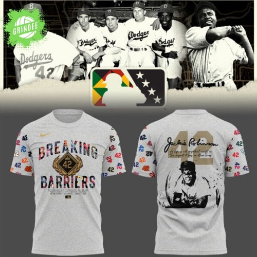 Los Angeles Dodgers Honoring Jackie Robinson 42 New Design T-Shirt