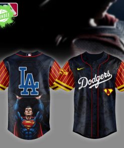 Los Angeles Dodgers MLB x Superman Baseball Jersey Editions Limited 2025 – Justice League x MLB Fans Collaboration