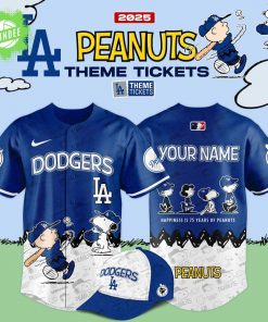 Los Angeles Dodgers x 75th Anniversary Of Peanuts Limited Edition Baseball Jersey 2025 – Snoopy MLB Crossover