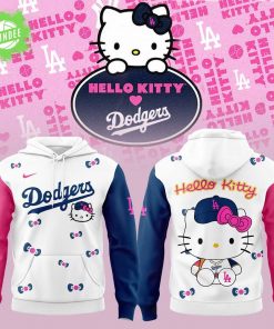 Los Angeles Dodgers x Hello Kitty Baseball Hoodie – Cute Cartoon Theme