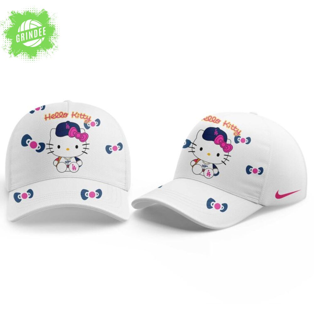 Los Angeles Dodgers x Hello Kitty Baseball Hoodie – Cute Cartoon Theme Los Angeles Dodgers x Hello Kitty Baseball Hoodie – Cute Cartoon Theme