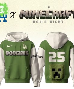 Los Angeles Dodgers x Minecraft Movie Hoodie – Limited Crossover Edition