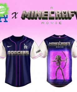Los Angeles Dodgers x Minecraft Movie Skeleton Night Jersey – Limited MLB Edition