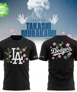 Los Angeles Dodgers x Takashi Murakami Japanese Heritage Night 2025 Black T-Shirt