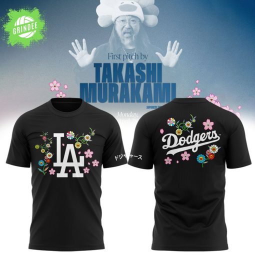 Los Angeles Dodgers x Takashi Murakami Japanese Heritage Night 2025 Black T-Shirt