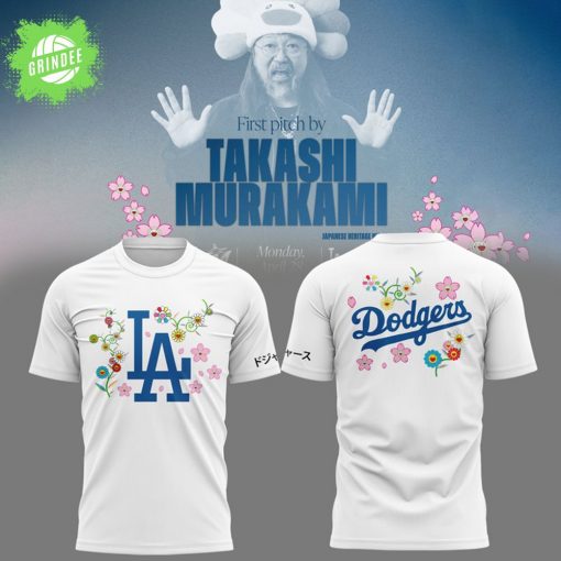 Los Angeles Dodgers x Takashi Murakami Japanese Heritage Night 2025 White T-Shirt