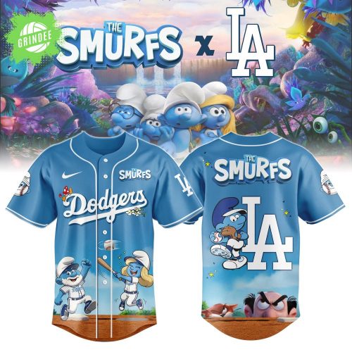 Los Angeles Dodgers x The Smurfs Night Baseball Jersey 2025 Special Edition