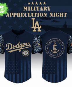 Los Angeles Dodgers x U.S. Navy Appreciation Night Special Edition 3D Baseball Jersey
