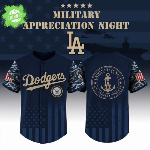 Los Angeles Dodgers x U.S. Navy Appreciation Night Special Edition 3D Baseball Jersey