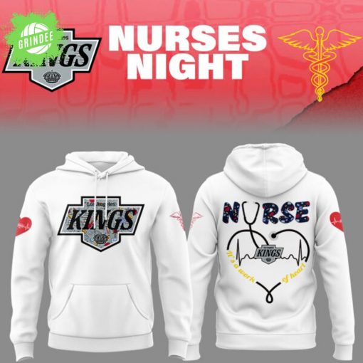 Los Angeles Kings Nurses Night 2025 White Hoodie