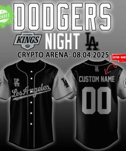 Los Angeles Kings x Dodgers Night Crypto Arena 8 April Baseball Jersey – Special MLB x NHL Crossover