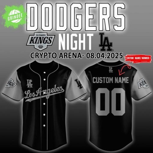 Los Angeles Kings x Dodgers Night Crypto Arena 8 April Baseball Jersey – Special MLB x NHL Crossover