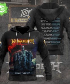 MEGADETH World Tour 2025 New Limited Edition 3D Hoodie – Official Metal Band Tour Merch