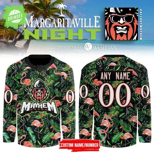 Macon Mayhem 2025 Margaritaville Replica Hockey Jersey – Tropical NHL Tribute
