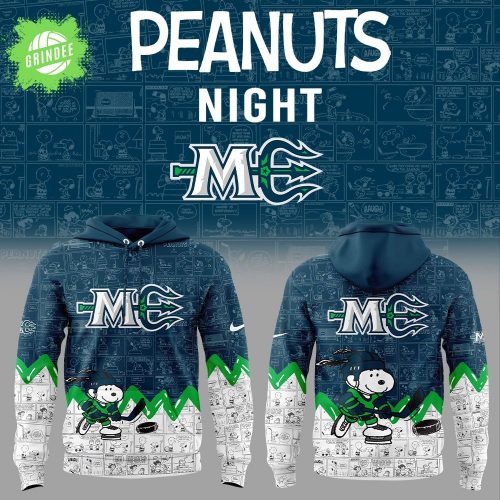 Maine Mariners 75th Anniversary of Peanuts Hoodie – Snoopy x Hockey Limited Edition