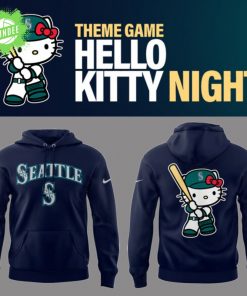 Mariners Baseball 2025 Limited “Mariners x Hello Kitty” Navy Hoodie – MLB Cute Crossover