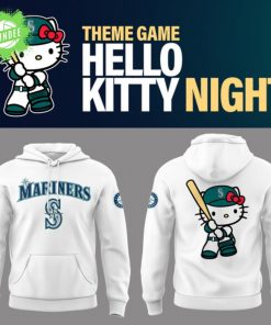 Mariners Baseball 2025 Limited “Mariners x Hello Kitty” White Hoodie – Collector’s Sanrio Baseball Apparel