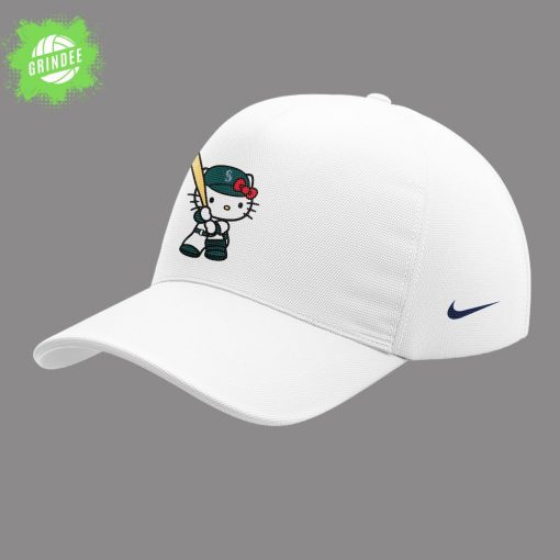 Mariners Baseball 2025 Limited “Mariners x Hello Kitty” White Hoodie – Collector’s Sanrio Baseball Apparel