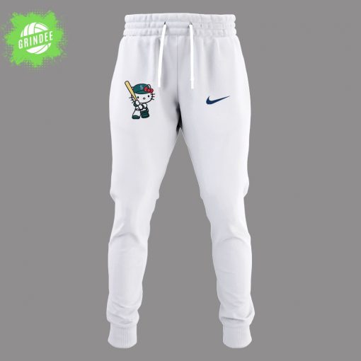 Mariners Baseball 2025 Limited “Mariners x Hello Kitty” White Hoodie – Collector’s Sanrio Baseball Apparel