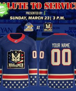 Marksmen x Salute to Service Game Hockey Jersey 2025 – NHL x Armed Forces Support