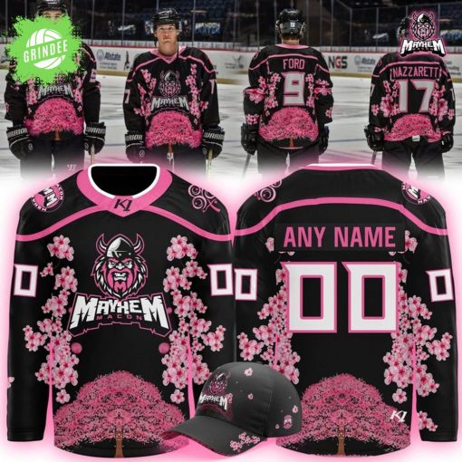 Mayhem x Cherry Blossom Hockey Jersey 2025 Limited Edition – Sakura NHL Special