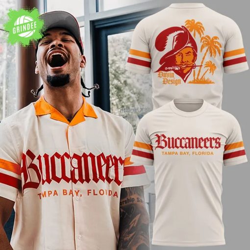 Men’s Duvin Designs Co. Cream Tampa Bay Buccaneers T-Shirt