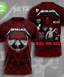 Metallica Master of Puppets Kill ‘Em All T-Shirt – Heavy Metal Band Tee for Rock Fans