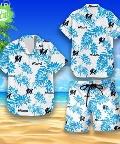 Miami Marlins Hawaiian Shirt & Shorts Set