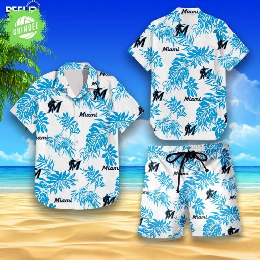 Miami Marlins Hawaiian Shirt & Shorts Set